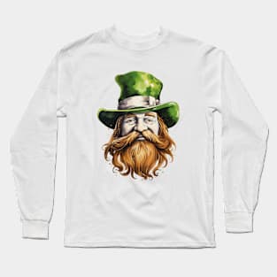 Watercolor Leprechaun Long Sleeve T-Shirt